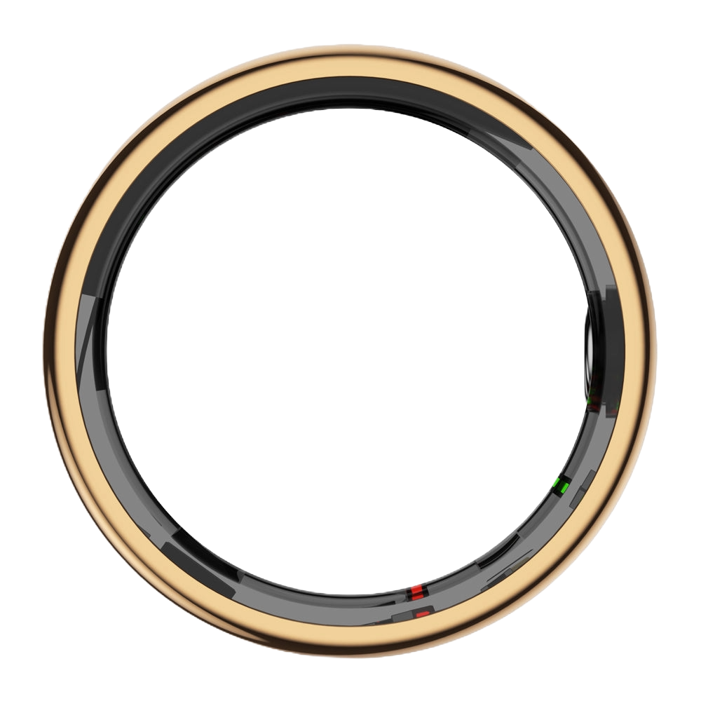 Colmi R07 Smart Ring in gold with 5ATM waterproof rating and 30-day battery life, presented by Ovin — image 1 of 3